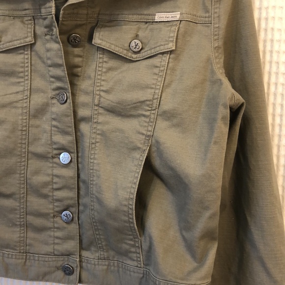 Vintage Calvin Klein Khaki Jean Jacket - Picture 6 of 6